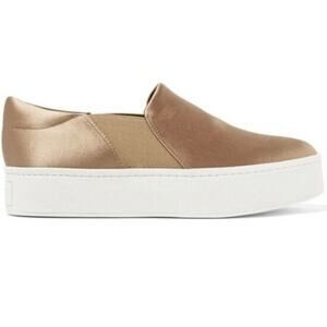 Vince Tan Fawn Warren‎ Satin Loafers Flats Sneakers Slip-On Size 6